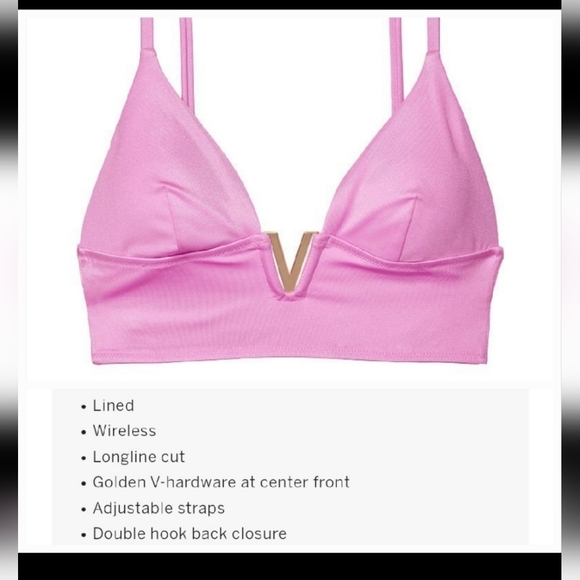 VS V Hardware Bralette Bikini 👙 Top with V Hardware Cheeky Bikini Bottom. SizeM - Picture 4 of 13
